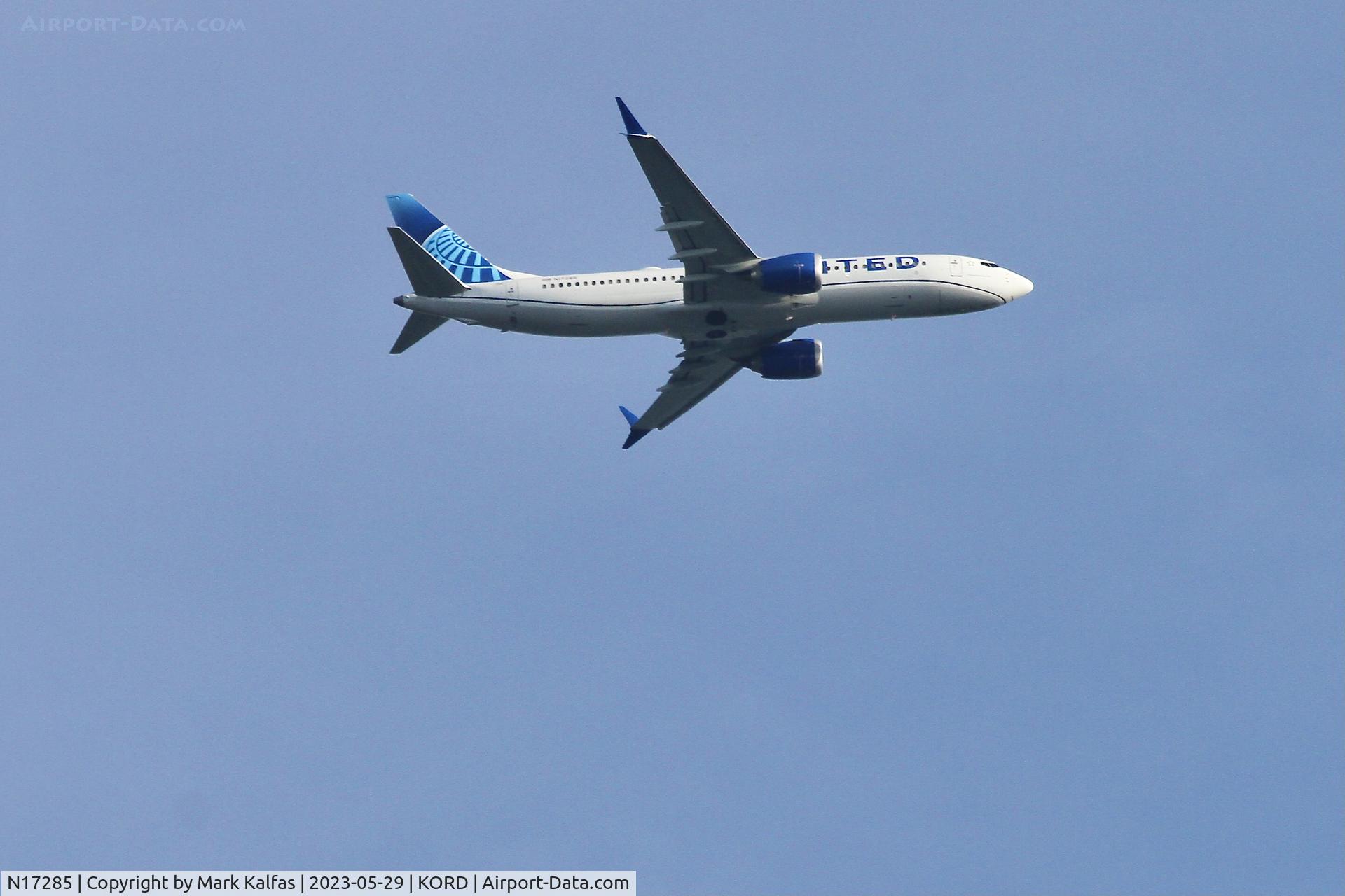 N17285, 2022 Boeing 737-8 MAX C/N 61853, United Airlines Boeing 737-8 MAX / B38M N17285 operating as UA1535 CMH-ORD