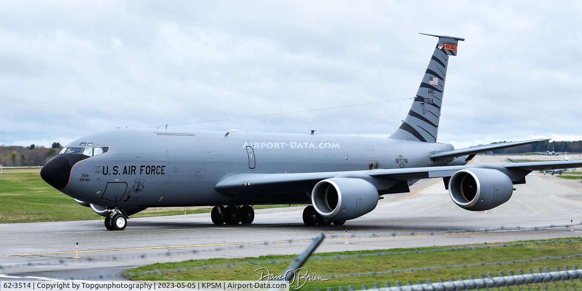 62-3514, 1962 Boeing KC-135R Stratotanker C/N 18497, ROMA62 of the NJ ANG