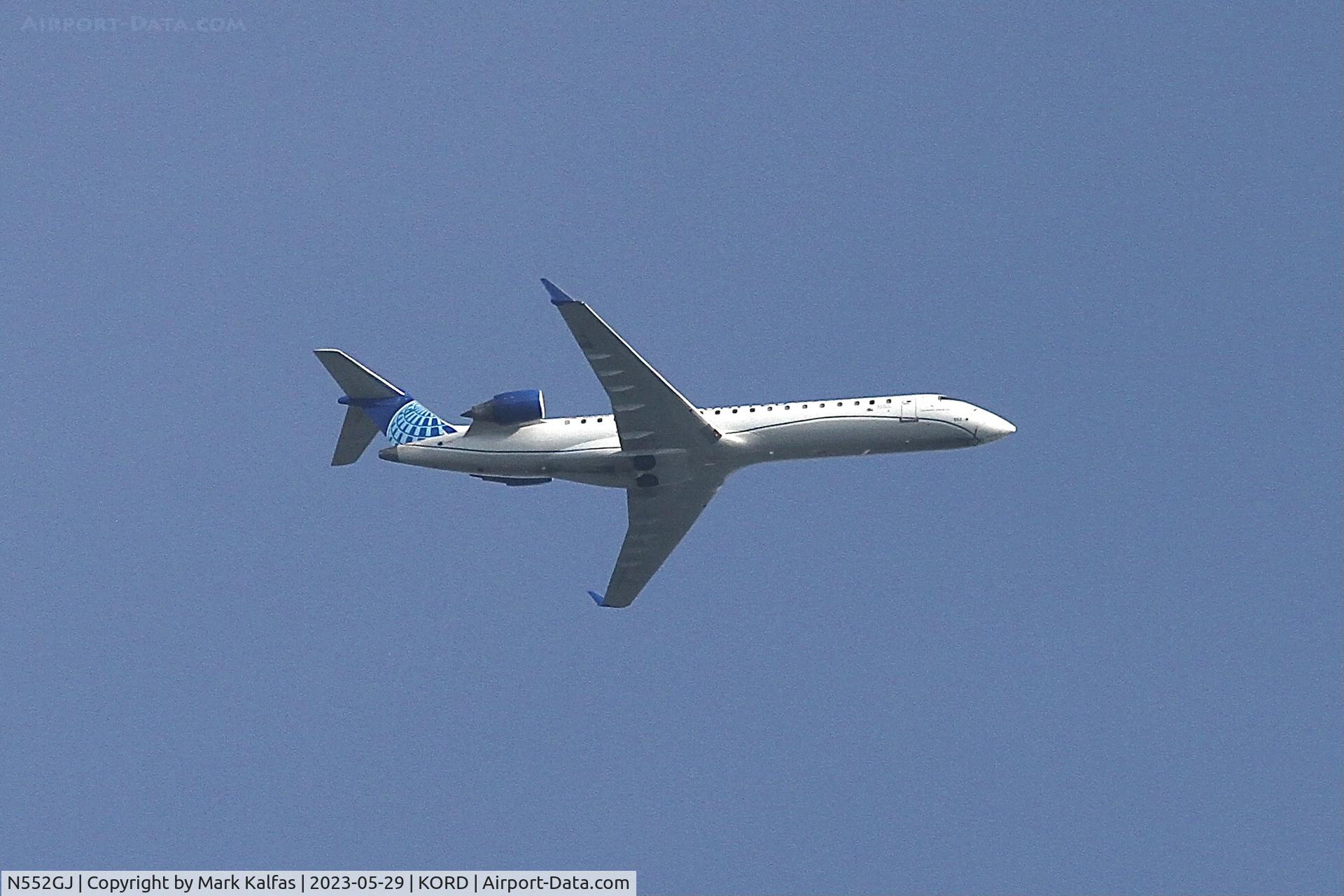 N552GJ, 2009 Bombardier CRJ-702 (CL-600-2C10) C/N 10287, GoJet / United Express Bombardier CRJ-702 / CRJ7 N552GJ operating as GJS3373 GSO-ORD