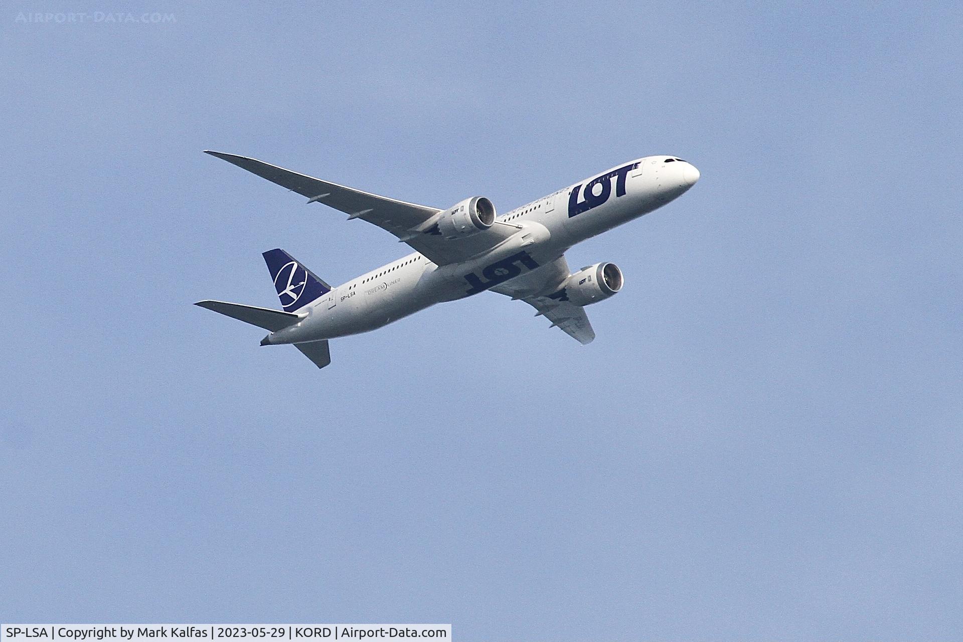 SP-LSA, 2018 Boeing 787-9 Dreamliner C/N 38083, LOT Boeing 787-9 / B789 SP-LSA operating as LOT 9 from KRK-ORD
