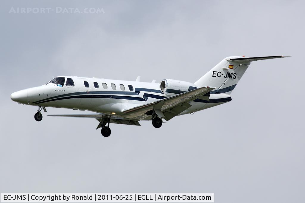 EC-JMS, Cessna 525A CitationJet CJ2 C/N 525A-0216, at lhr