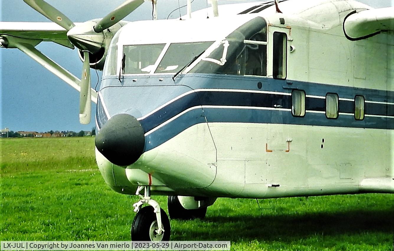 LX-JUL, 1975 Short SC-7 Skyvan 3-100 C/N SH.1943, Moorsele slide scan
