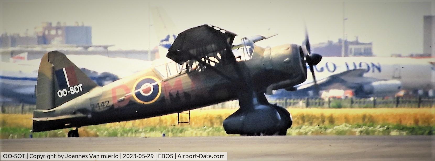 OO-SOT, 1942 Westland Lysander IIIA C/N Y1530, Ostend air show arrival slide scan