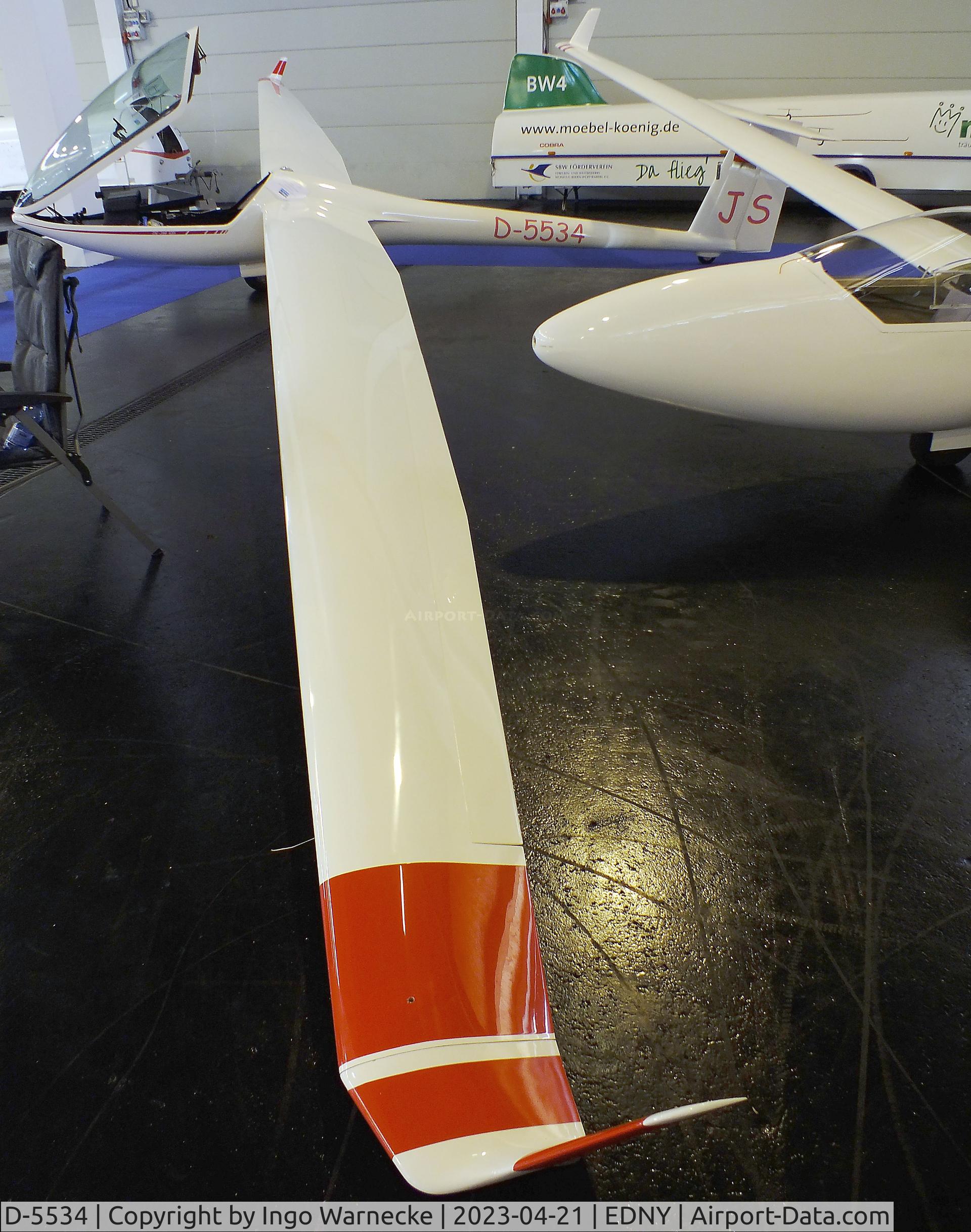 D-5534, 1986 Glaser-Dirks DG-300 Elan C/N 3E072, Glaser-Dirks DG-300 Elan at the AERO 2023, Friedrichshafen