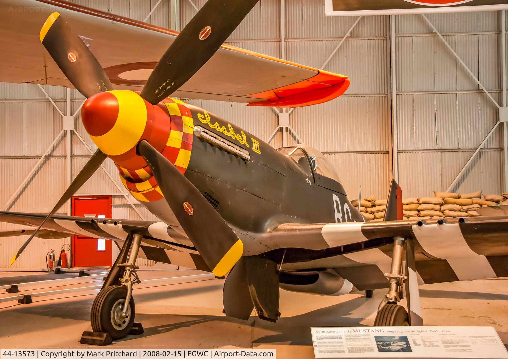 44-13573, 1944 North American P-51D Mustang C/N 109-27206, Cosford Museum 2008
