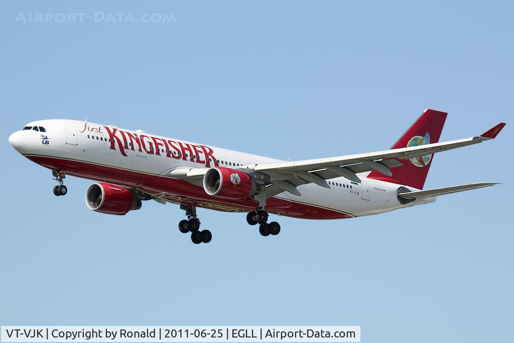 VT-VJK, 2008 Airbus A330-223 C/N 874, at lhr