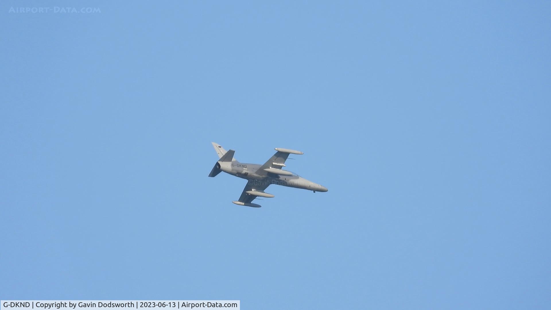 G-DKND, 2001 Aero L-159E C/N 156039, Over Darlington on June 13th 2023 inbound to Teesside Airport