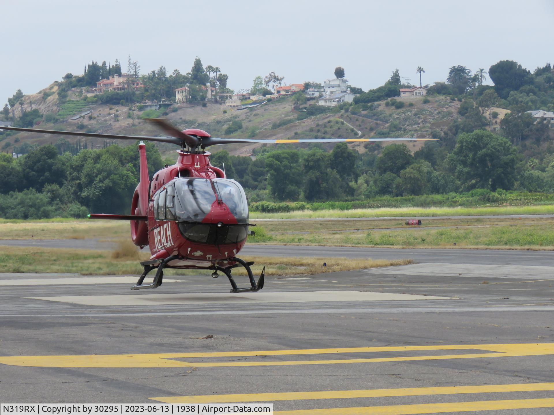 N319RX, 2016 Airbus Helicopters EC-135P-3 C/N 1223, Lifting off