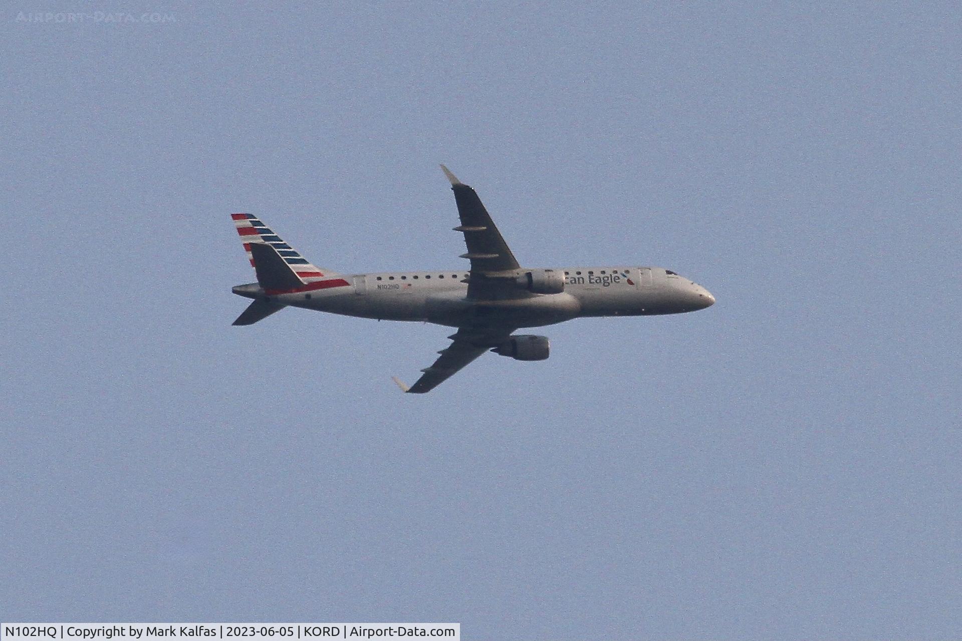 N102HQ, 2007 Embraer 175LR (ERJ-170-200LR) C/N 17000157, Republic Airways/American Eagle E75L N102HQ RPA4257 ATL-ORD