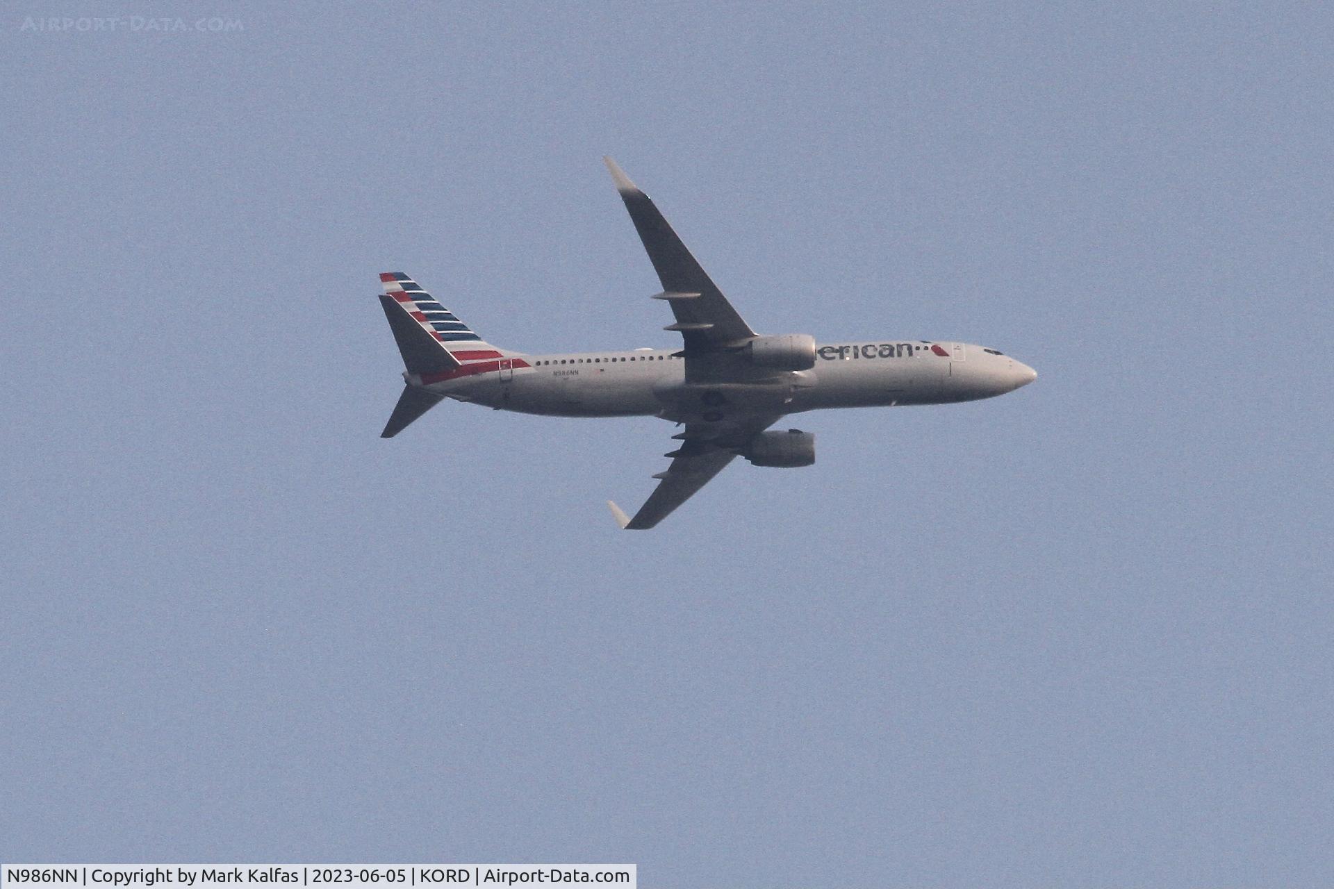 N986NN, 2016 Boeing 737-823 C/N 31236, American Airlines B738 N986NN AA2608 IND-ORD