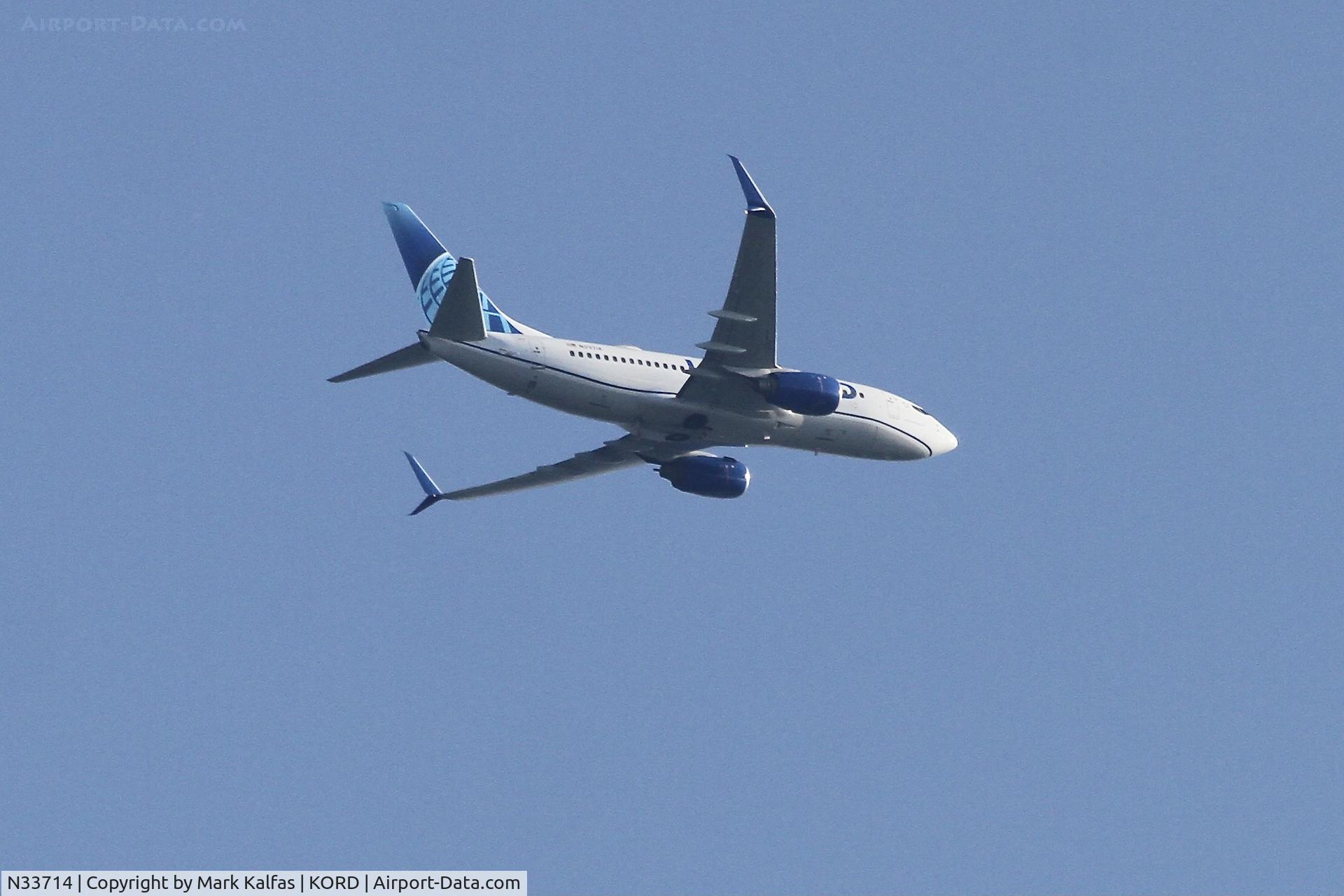 N33714, 1998 Boeing 737-724 C/N 28785, United Airlines B737 N33714 operating as UA1710 JAX-ORD