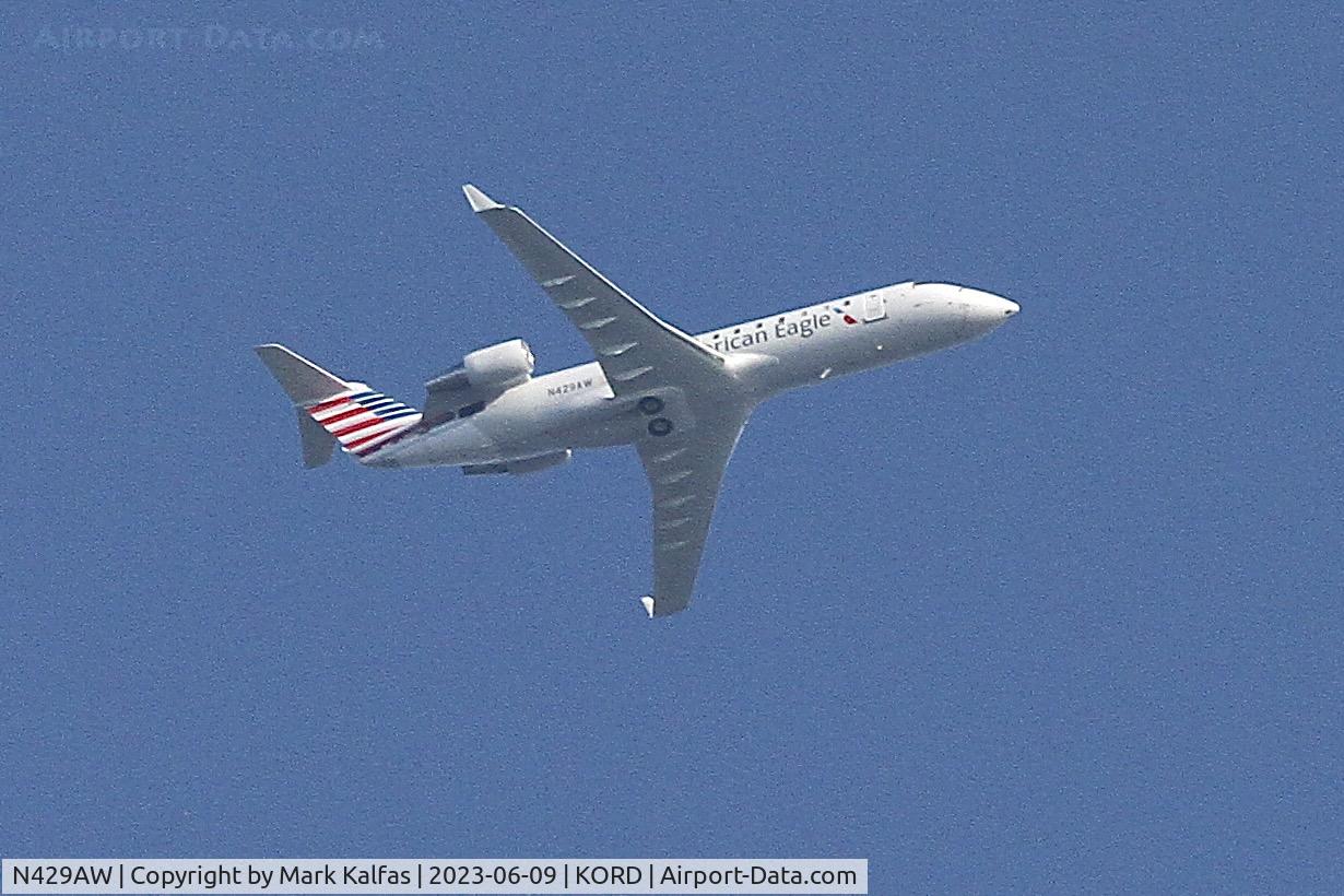 N429AW, 2002 Bombardier CRJ-200LR (CL-600-2B19) C/N 7711, Air Wisconsin/American Eagle CRJ2 N429AW  AWI6281 FWA-ORD