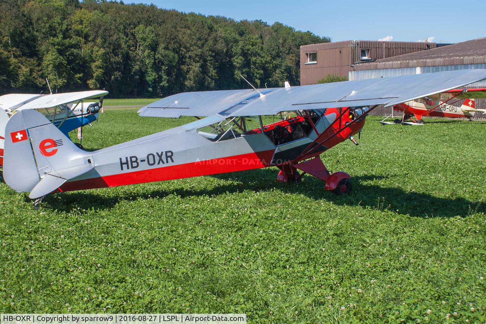HB-OXR, 1944 Piper L-4J Grasshopper (J3C-65D) C/N 12611, Piper-Meeting Langenthal-Bleienbach. HB-registered since 1964-06-19