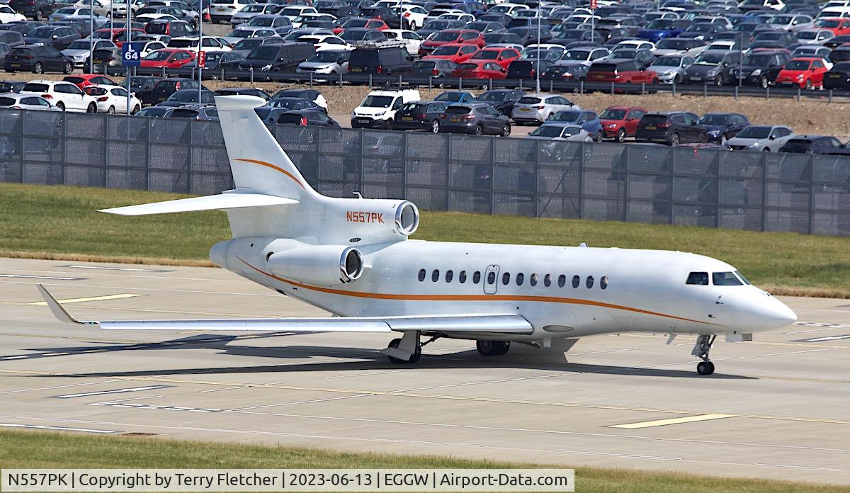 N557PK, 2010 Dassault Falcon 7X C/N 98, At London Luton Airport