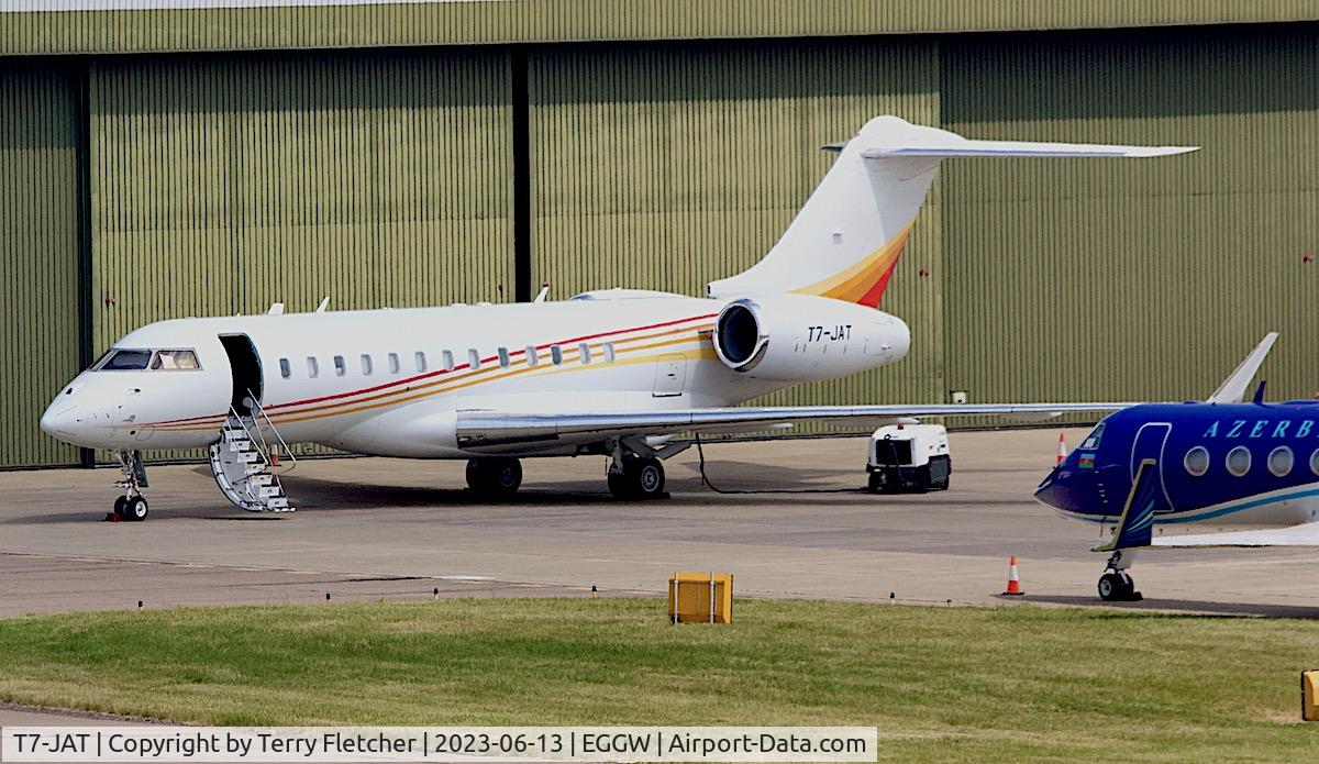 T7-JAT, 2009 Bombardier BD-700-1A10 Global Express C/N 9374, At London Luton