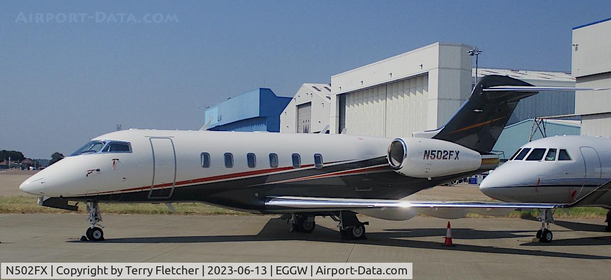 N502FX, 2022 Bombardier Challenger 350 C/N 20929, At London Luton