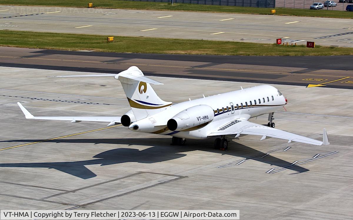 VT-HMA, 2008 Bombardier BD-700-1A10 Global Express C/N 9317, at Luton Airport