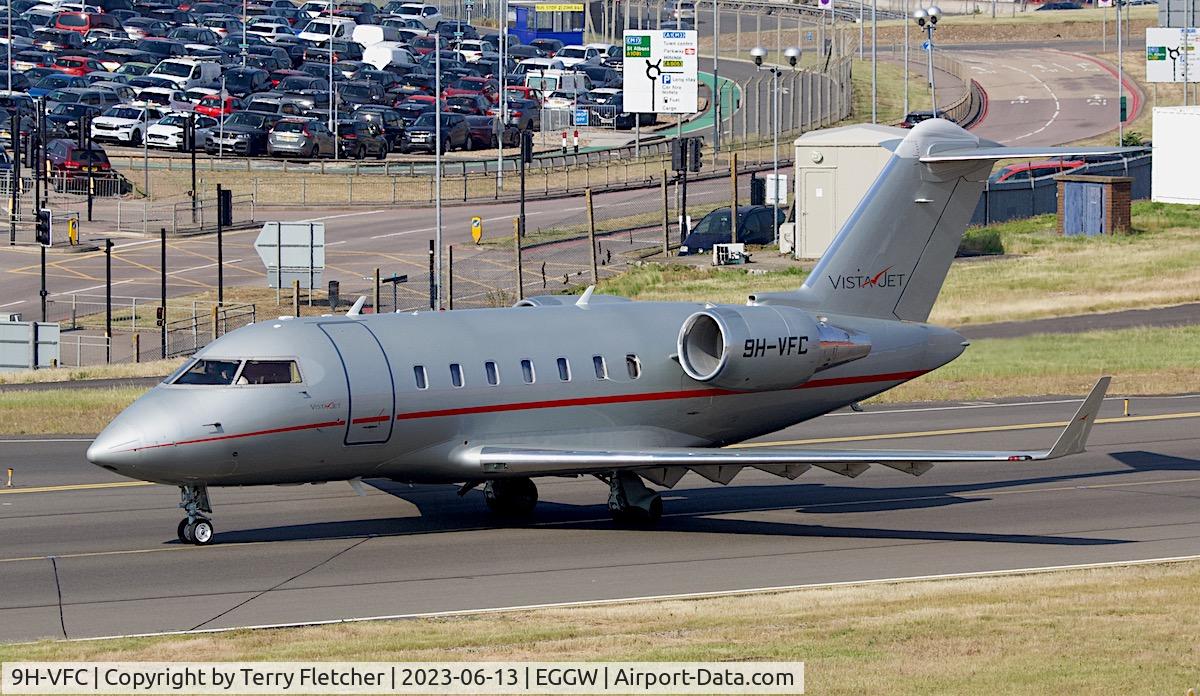 9H-VFC, 2015 Bombardier Challenger 605 (CL-600-2B16) C/N 5972, at Luton Airport