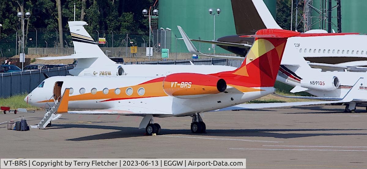 VT-BRS, 2007 Gulfstream Aerospace GV-SP (G550) C/N 5162, At Luton Airport