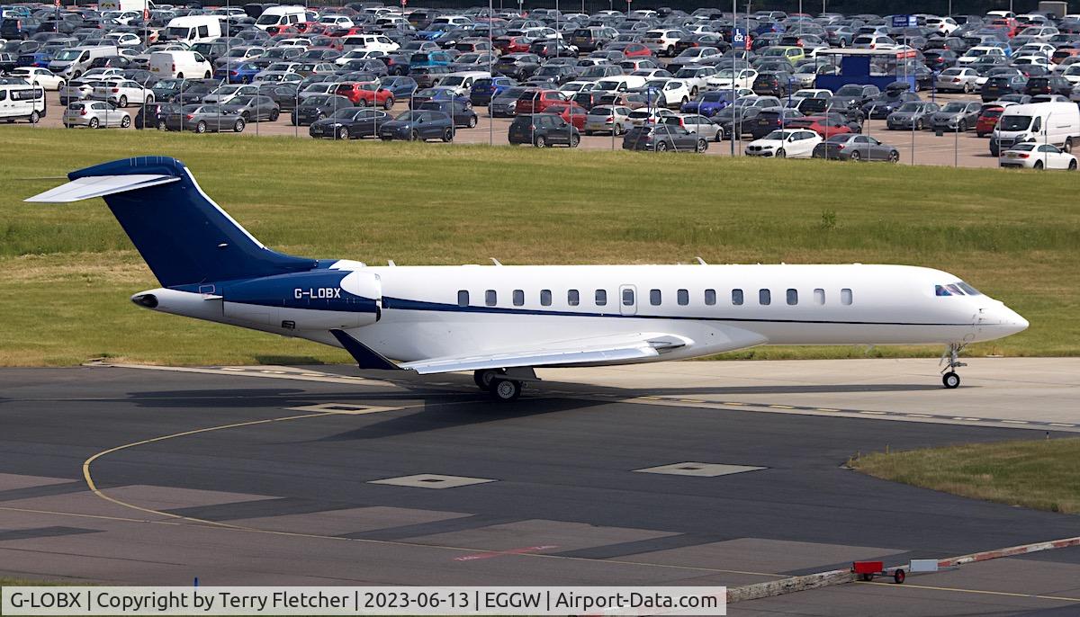 G-LOBX, 2020 Bombardier BD-700-2A12 Global 7500 C/N 70053, At Luton Airport