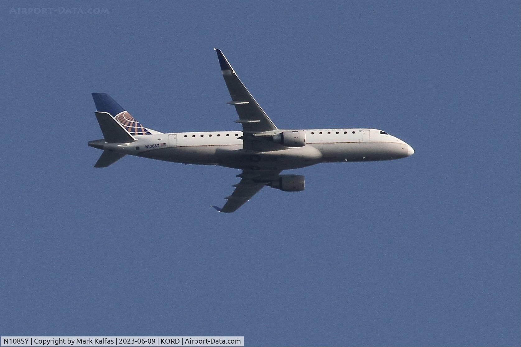 N108SY, 2014 Embraer 175LR (ERJ-170-200LR) C/N 17000401, SkyWest/United Express E75L N106SY operating as  SKW4776 from GSO to ORD