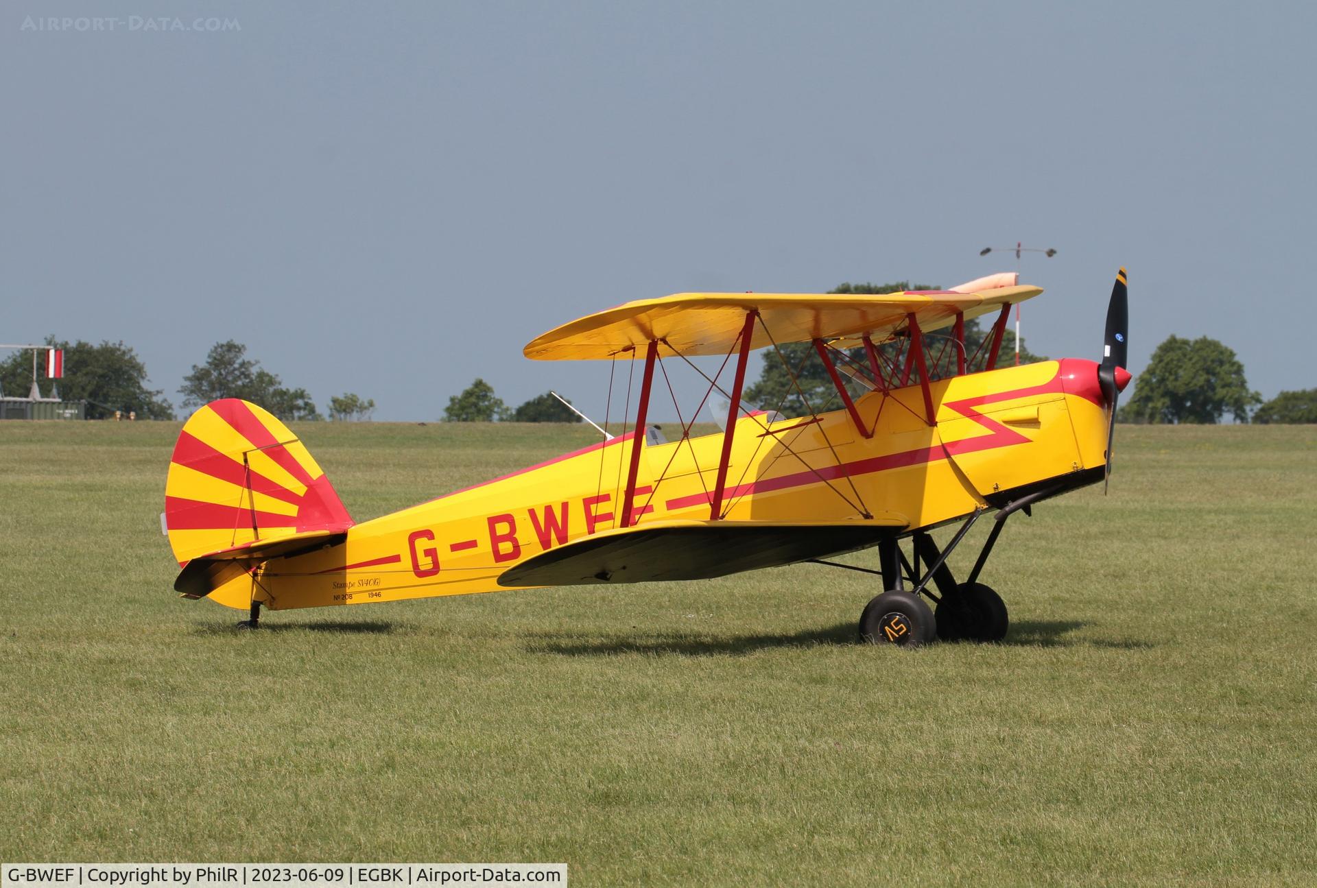 G-BWEF, 1946 Stampe-Vertongen SV-4C C/N 208, G-BWEF 1946 SNCAN Stampe SV4C(G) AeroExpo Sywell