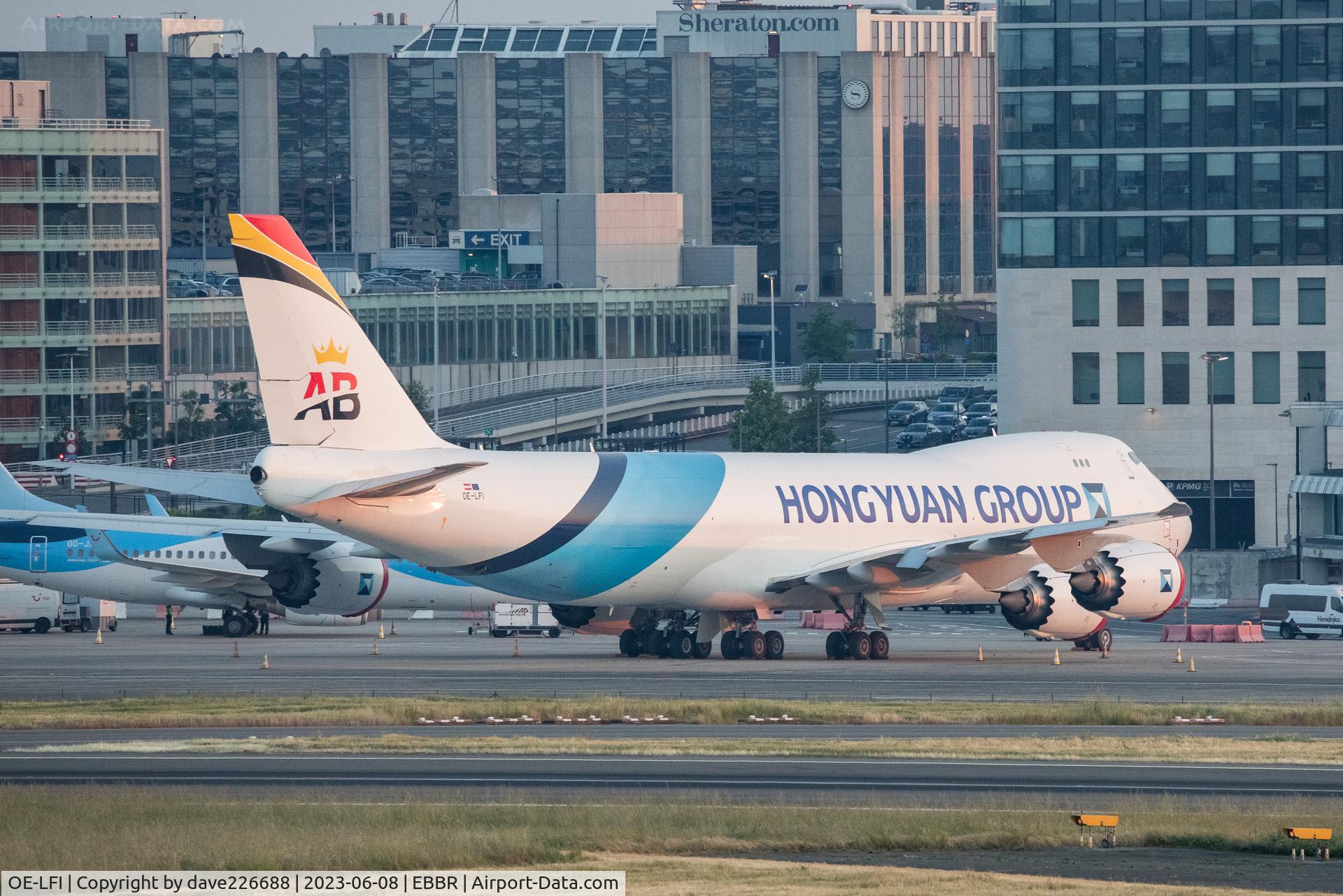 OE-LFI, 2014 Boeing 747-83QF C/N 60118, On remote stand @BRU