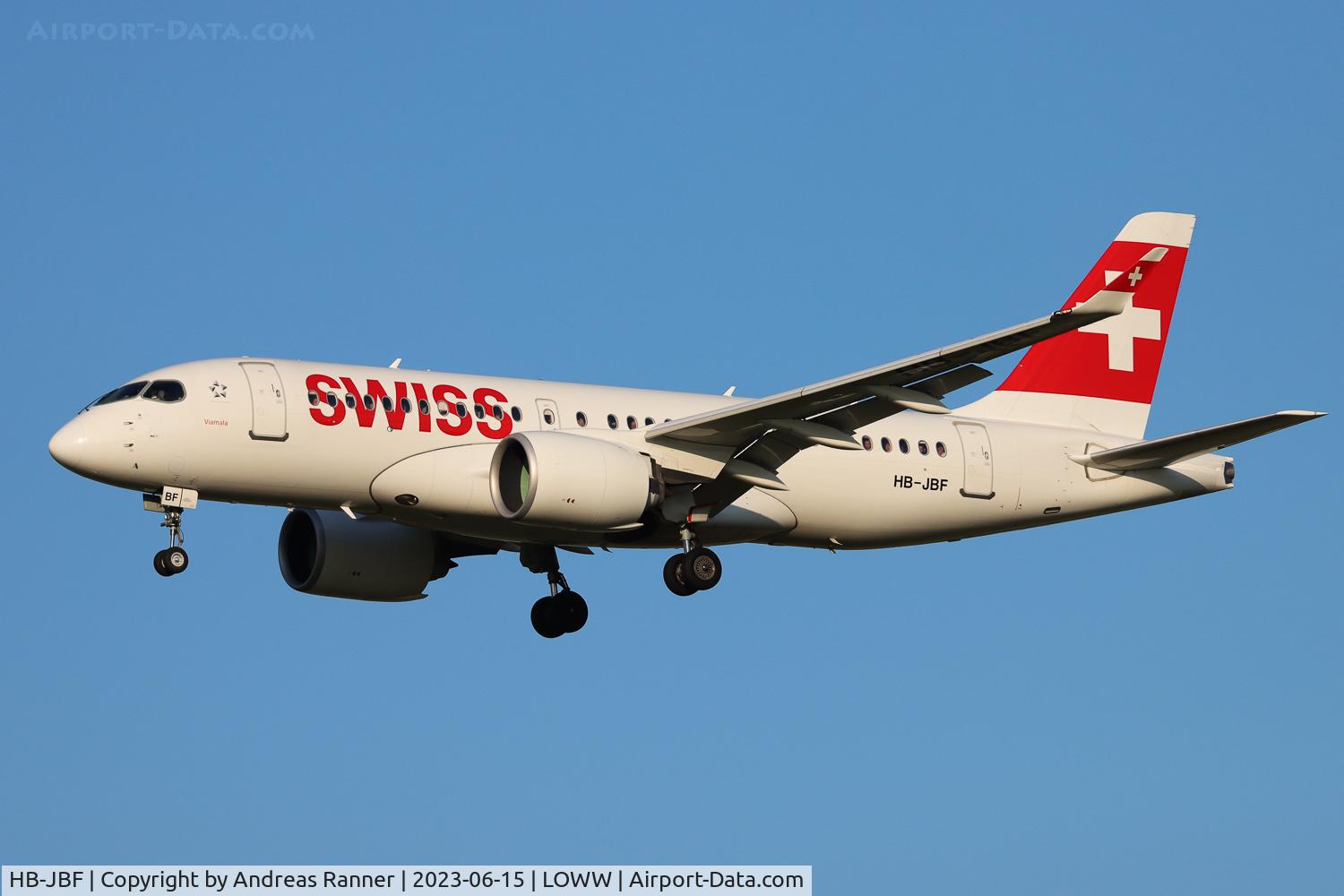 HB-JBF, 2017 Bombardier CSeries CS100 (BD-500-1A10) C/N 50015, Swiss CS100