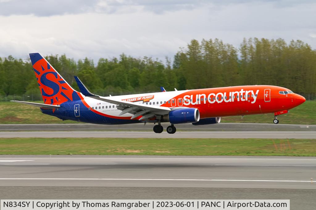 N834SY, 2011 Boeing 737-8KN C/N 40245, Sun Country Airlines Boeing 737-800 