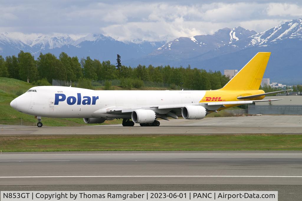 N853GT, 2012 Boeing 747-87UF C/N 37572, Polar Air Cargo (DHL) Boeing 747-87U(F)