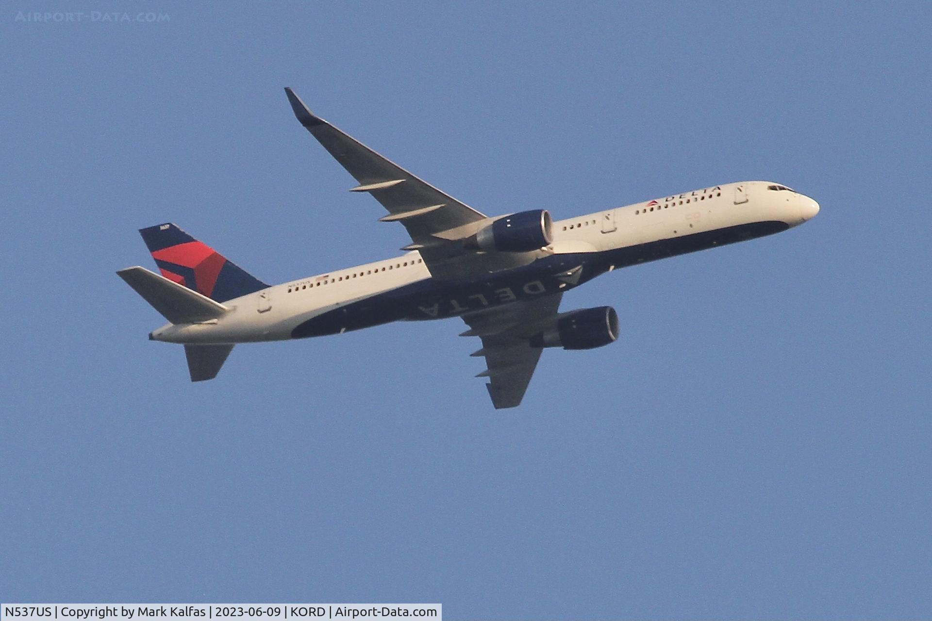 N537US, 1996 Boeing 757-251 C/N 26484, Delta Airlines B752 N537UA operating as DL2879 from ATL to ORD