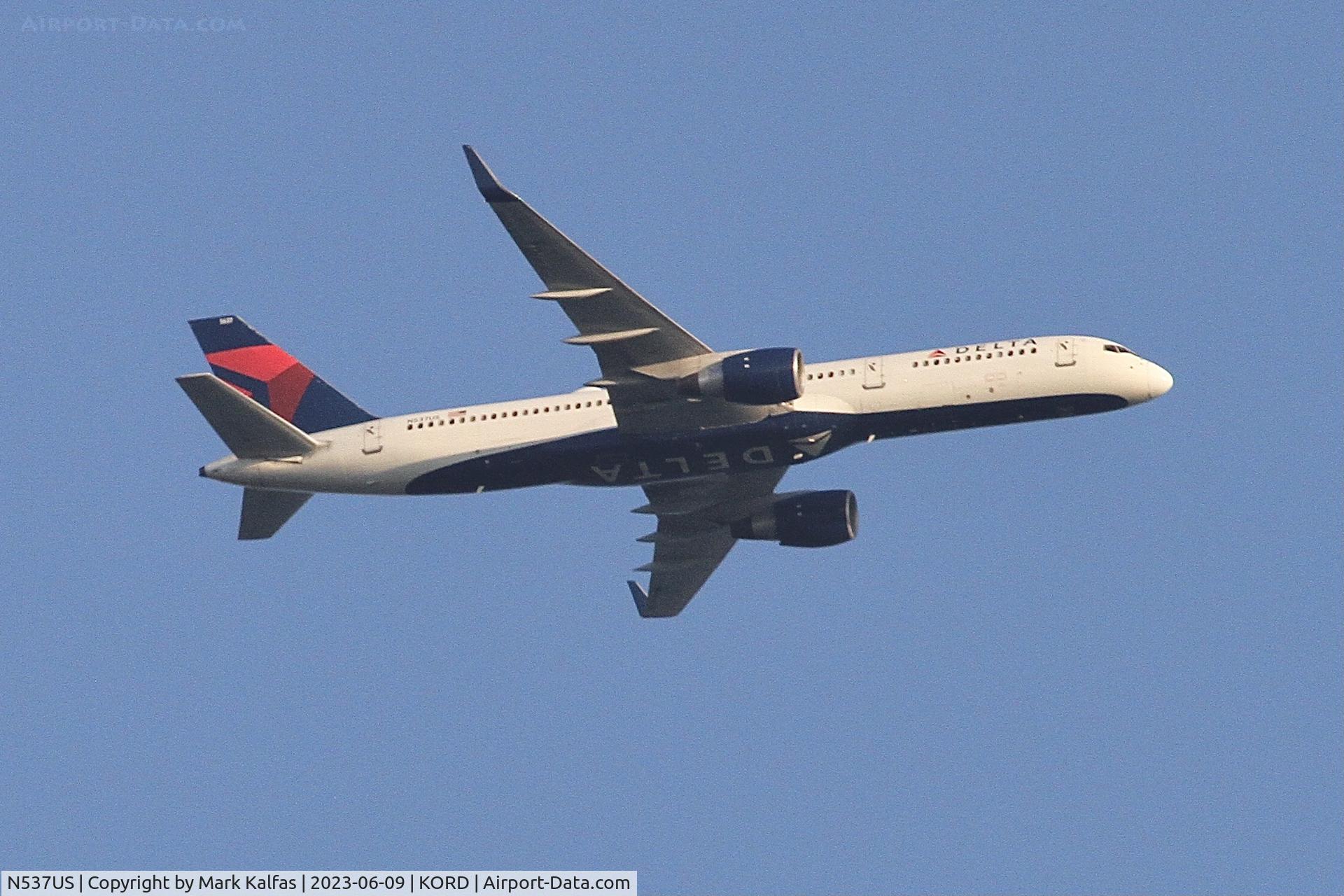 N537US, 1996 Boeing 757-251 C/N 26484, Delta Airlines B752 N537UA operating as DL2879 from ATL to ORD