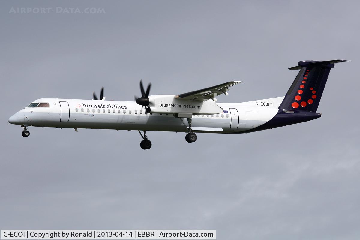 G-ECOI, 2008 De Havilland Canada DHC-8-402Q Dash 8 C/N 4224, at bru