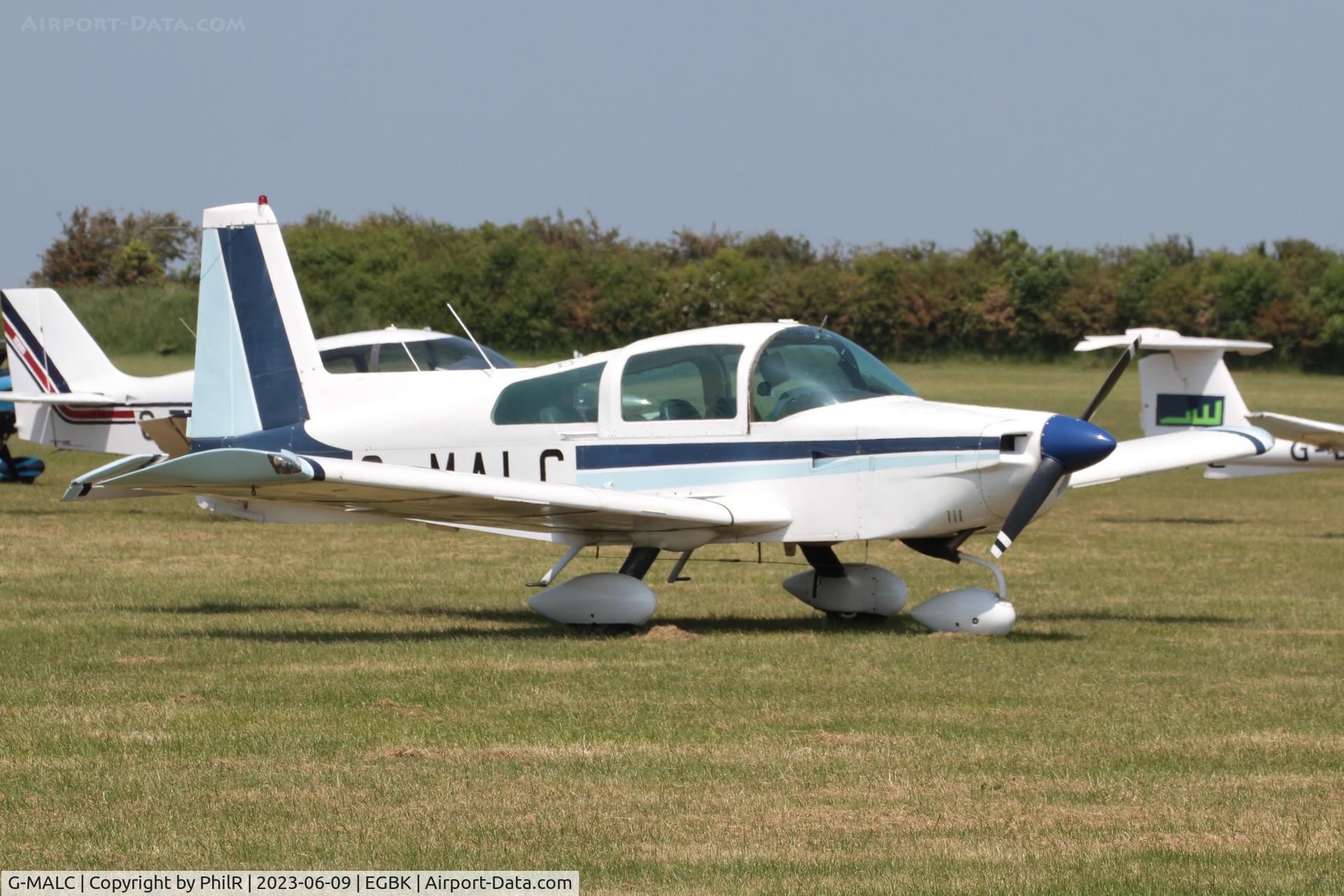 G-MALC, 1974 Grumman American AA-5 Traveler C/N AA5-0664, G-MALC 1974 Grumman AA-5 Traveller AeroExpo Sywell