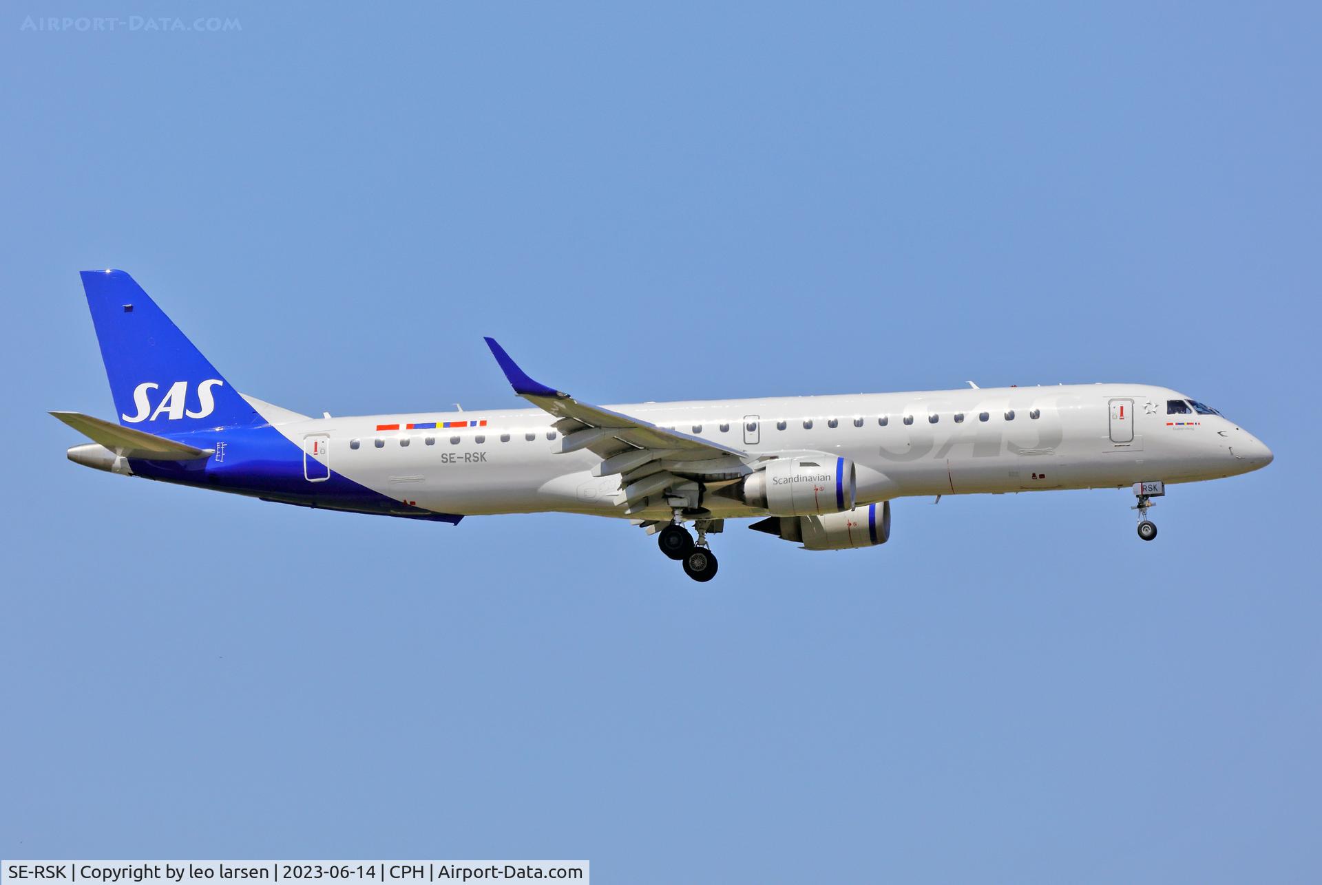 SE-RSK, 2007 Embraer 195LR (ERJ-190-200LR) C/N 19000120, Copenhagen 14.6.2023