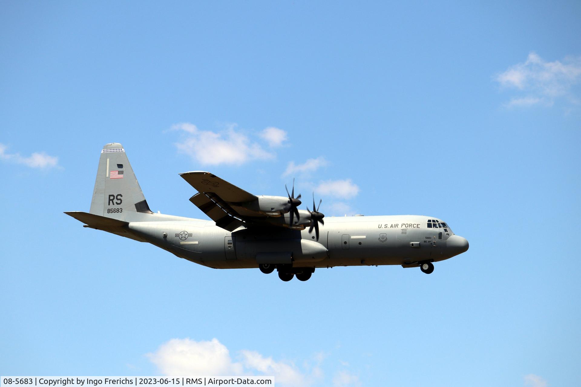 08-5683, 2008 Lockheed Martin C-130J-30 Super Hercules C/N 382-5683, 08-5683 touch-and-go training at Ramstein Air Base.