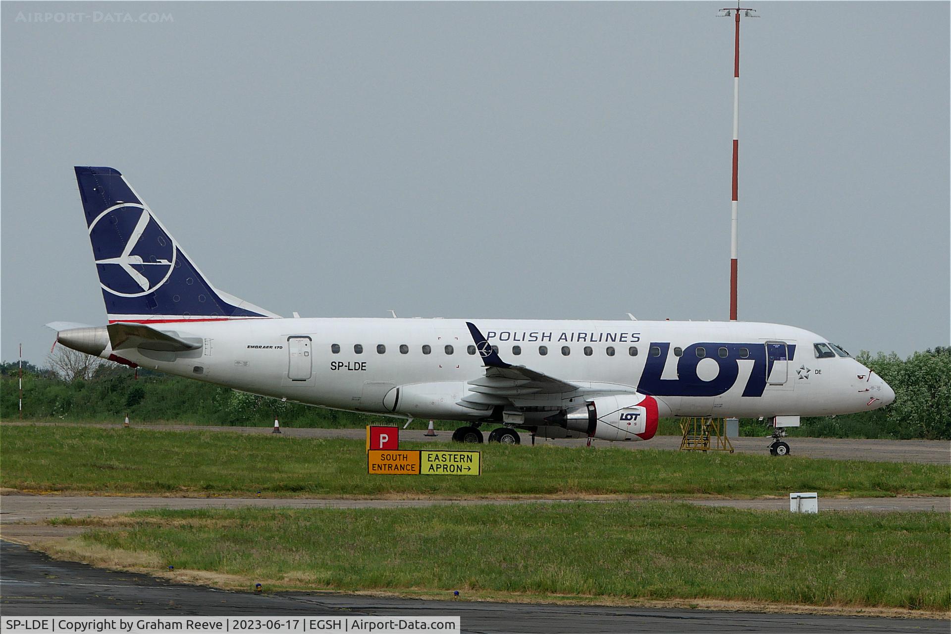 SP-LDE, 2004 Embraer 170ST (ERJ-170-100ST) C/N 17000029, Parked at Norwich.