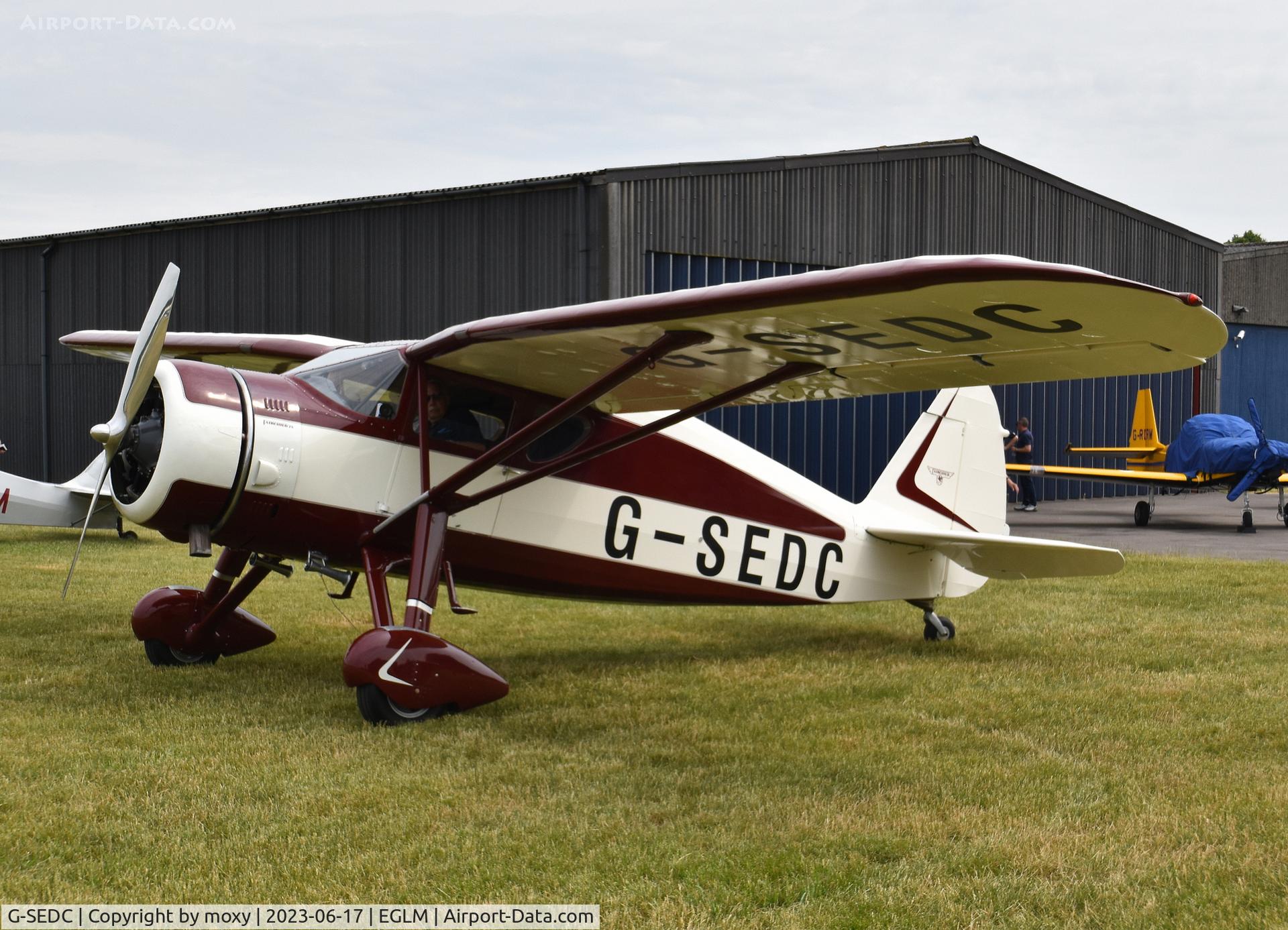 G-SEDC, 1947 Fairchild 24W-46 C/N W46342, Fairchild 24W-46 at White Waltham. Ex N77642