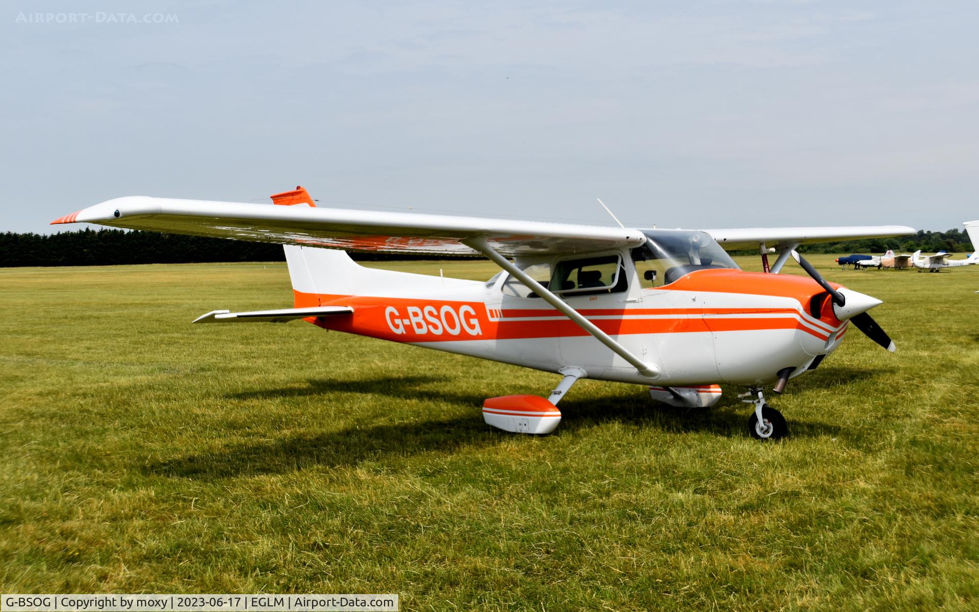 G-BSOG, 1974 Cessna 172M C/N 172-63636, Cessna 172M Skyhawk at White Waltham. Ex N1508V