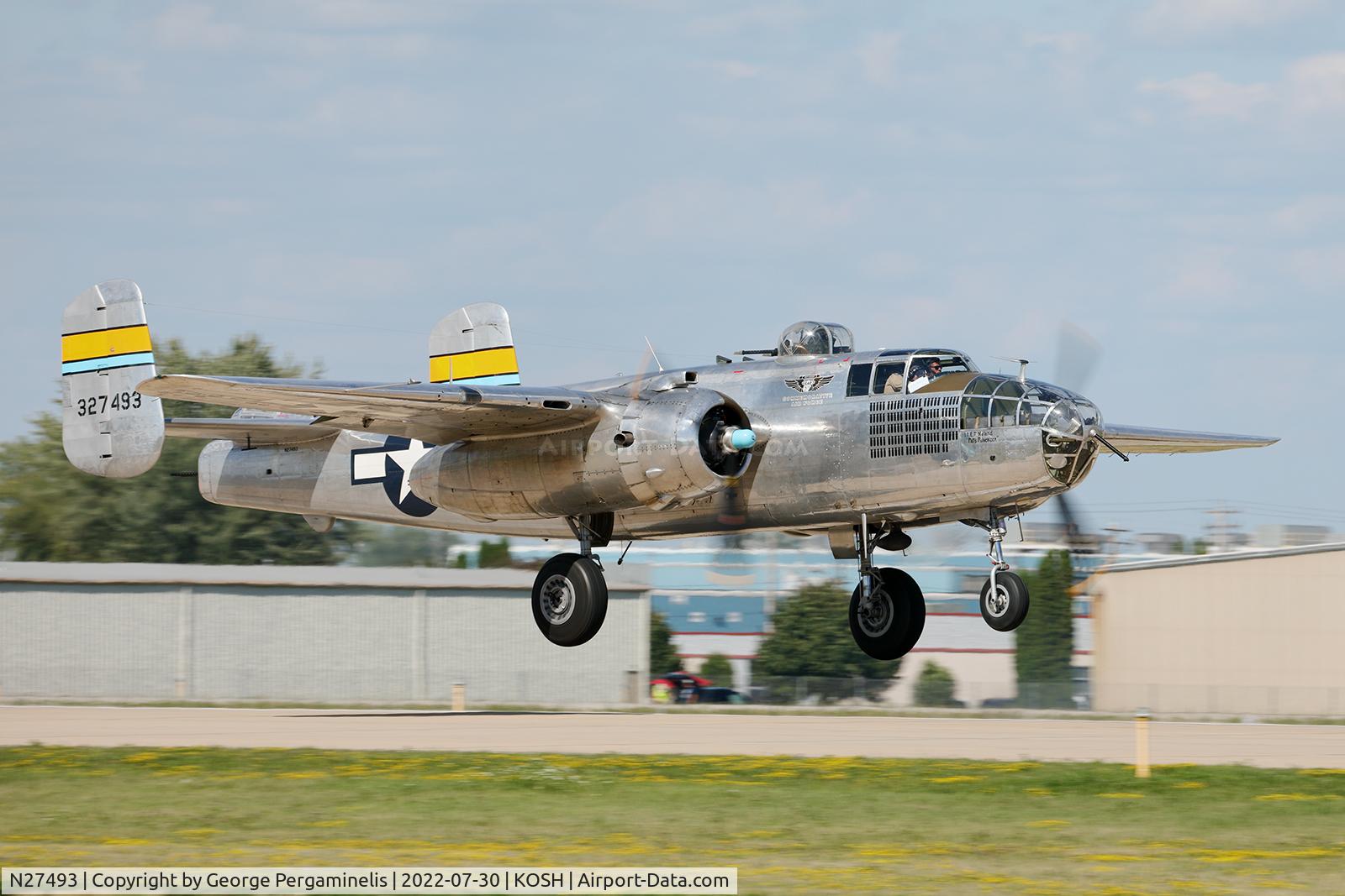 N27493, 1944 North American TB-25K Mitchell C/N 44-29869/108-33144, Oshkosh 2022.