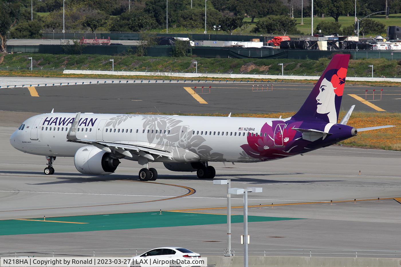 N218HA, 2019 Airbus A321-271N C/N 8764, at lax