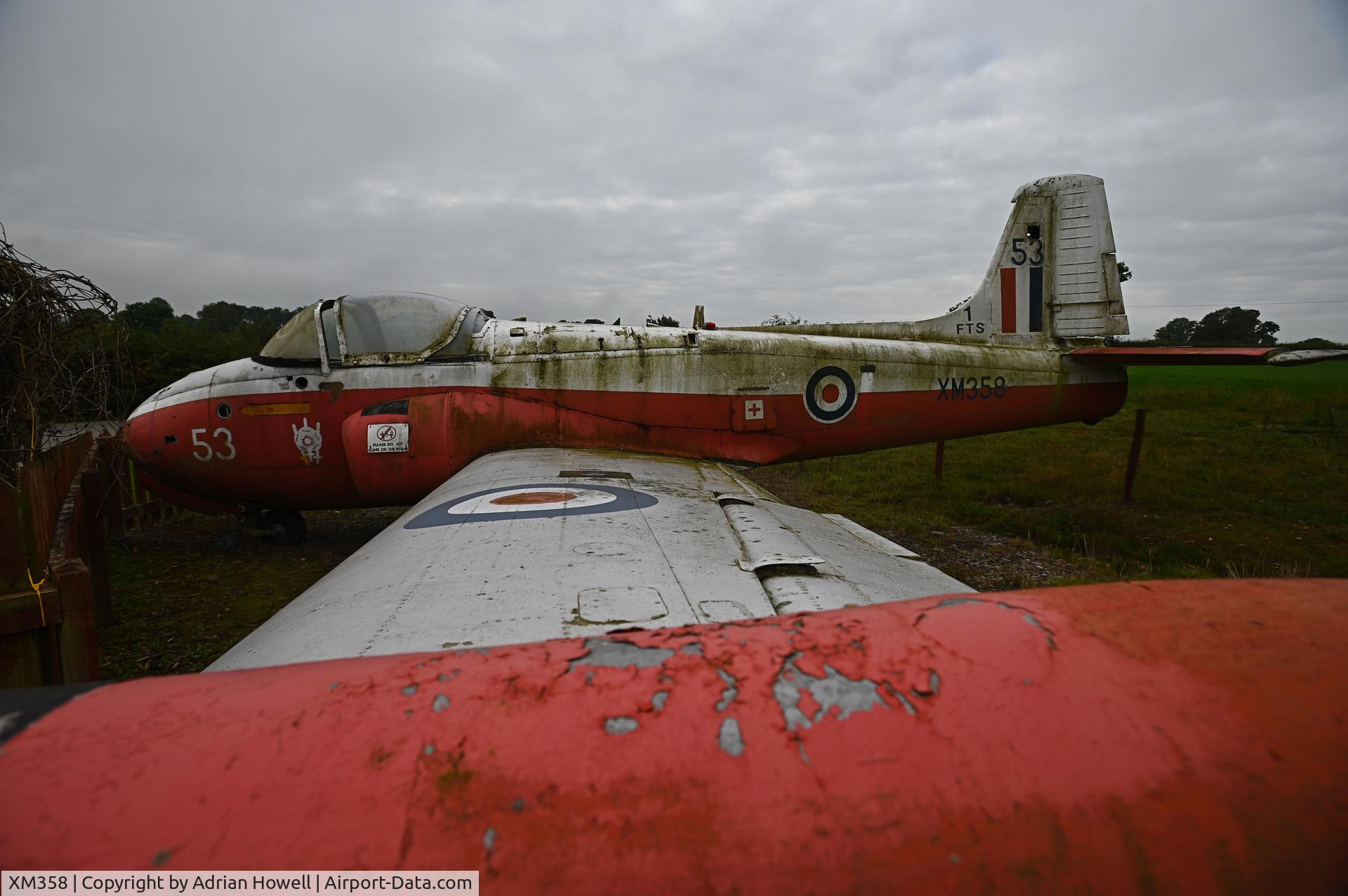 XM358, 1959 Hunting P-84 Jet Provost T.3A C/N PAC/W/6315, Newbridge on Wye, Powys, Wales