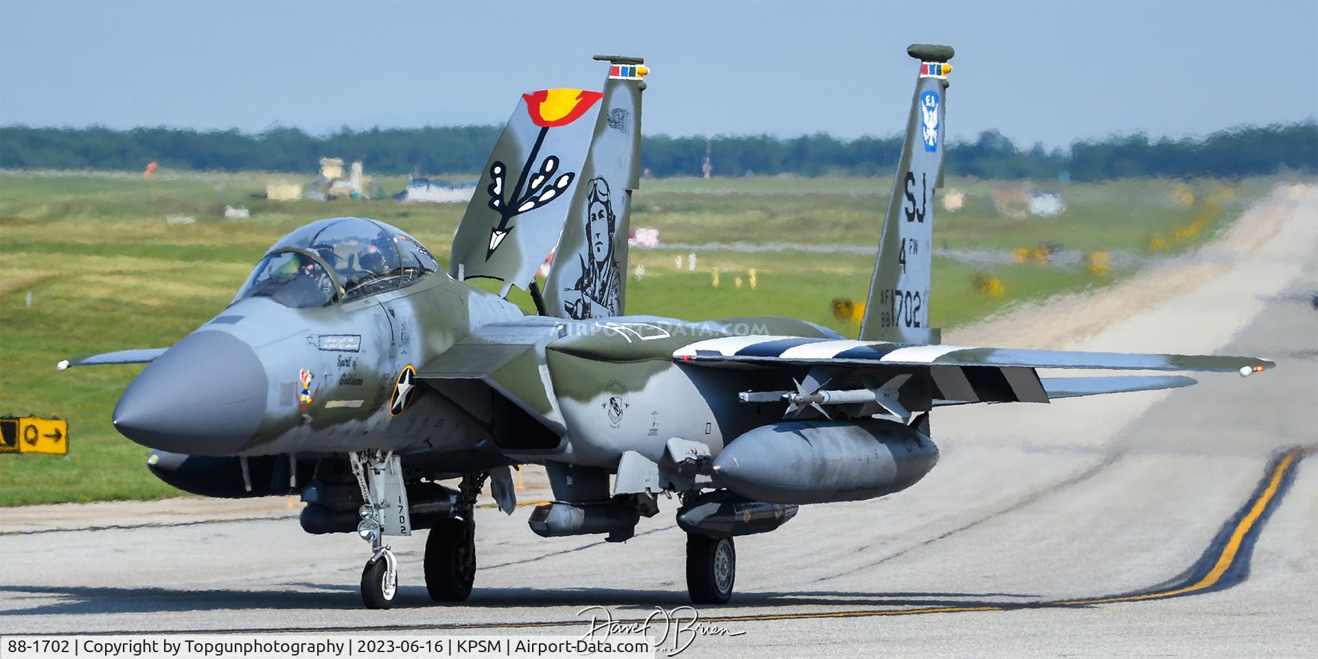 88-1702, McDonnell Douglas F-15E Strike Eagle Strike Eagle C/N 1111, Heading back to Seymour-Johnson AFB