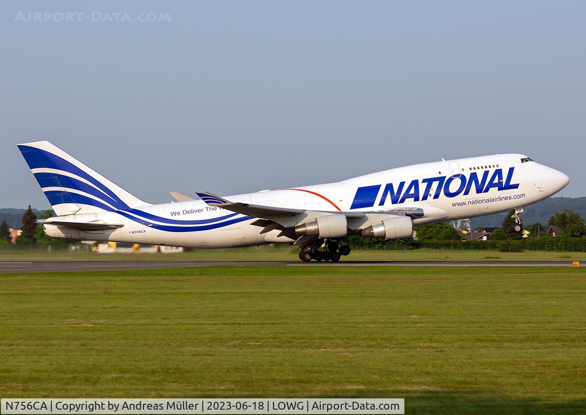 N756CA, 1992 Boeing 747-412/BCF C/N 26547, Takeoff to LAX