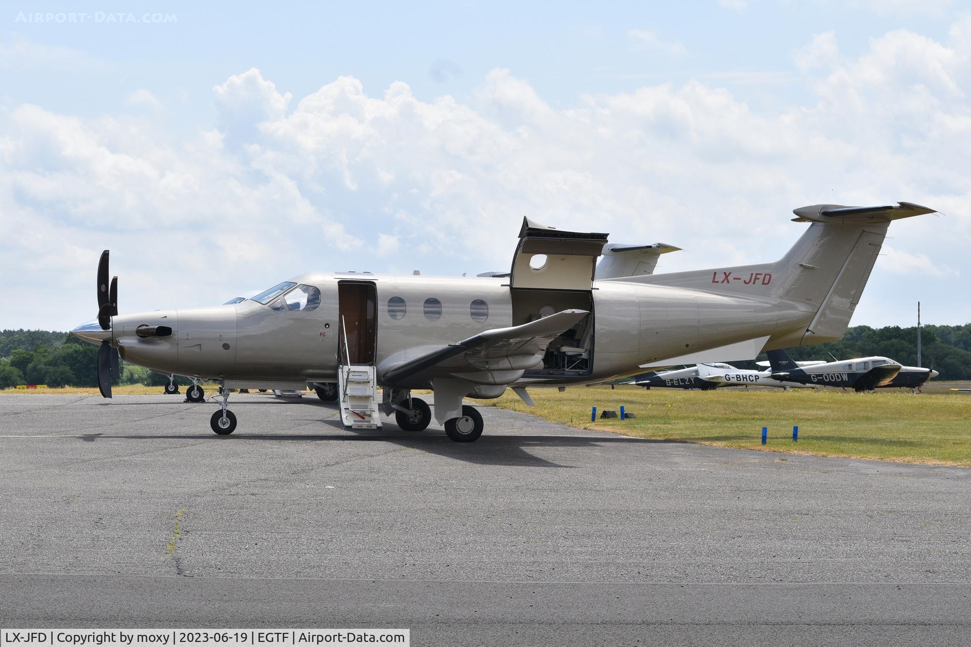 LX-JFD, 2018 Pilatus PC-12/47E C/N 1787, Pilatus PC-12/47E at Fairoaks.