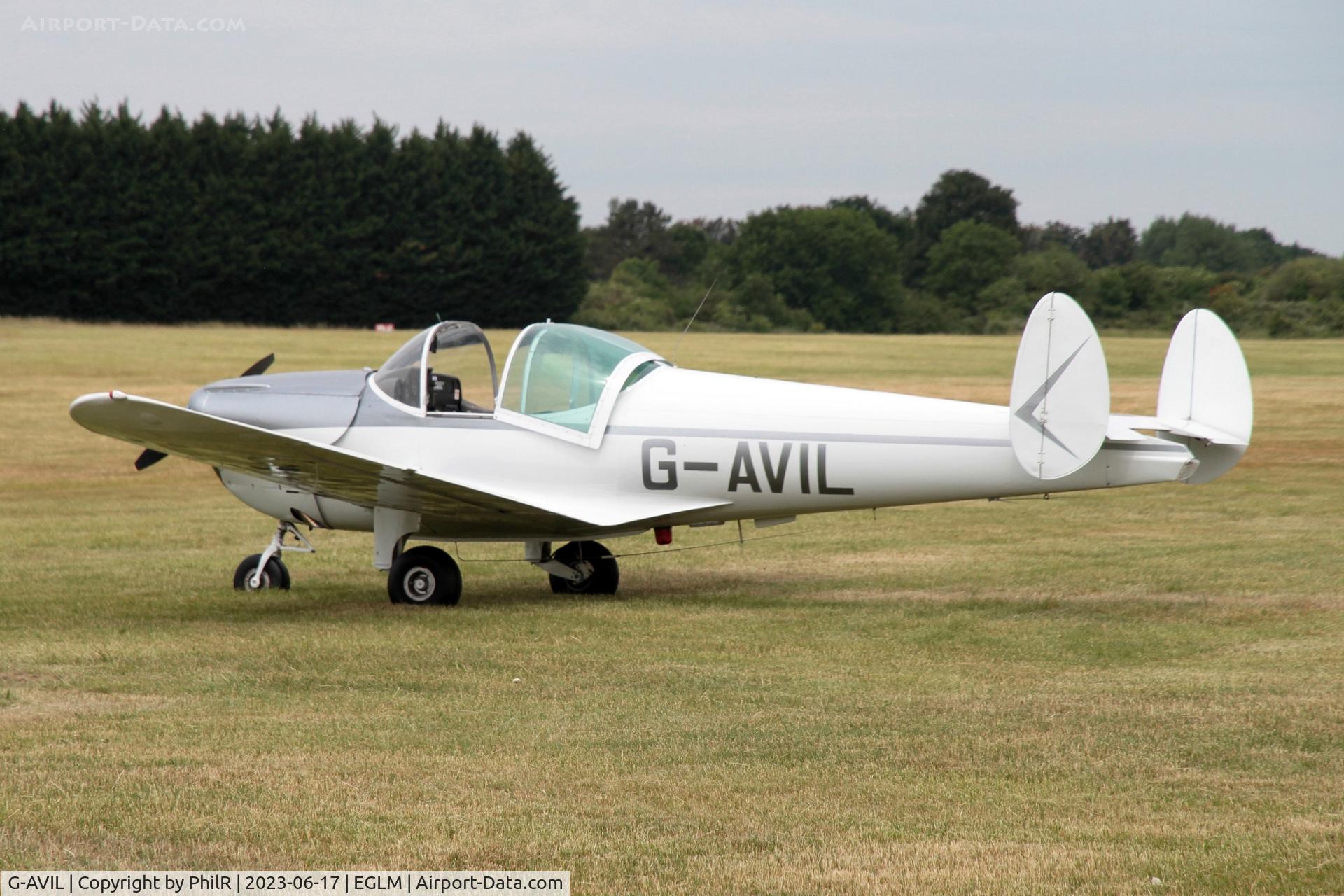 G-AVIL, 1965 Alon A-2 Aircoupe C/N A-5, G-AVIL 1967 Alon Inc Alon A-2 Aircoupe Air Britain Fly In White Waltham