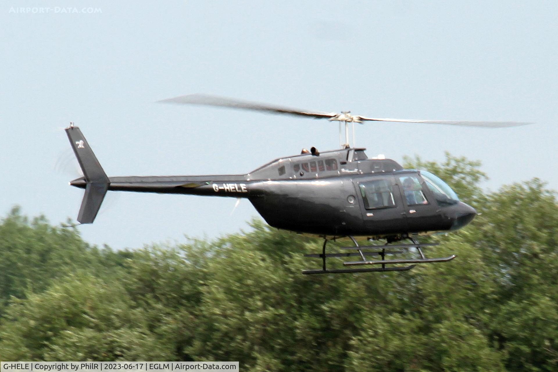 G-HELE, 1984 Bell 206B JetRanger III C/N 3789, G-HELE 1984 Bell 206B Jet Ranger III Air Britain Fly In White Waltham