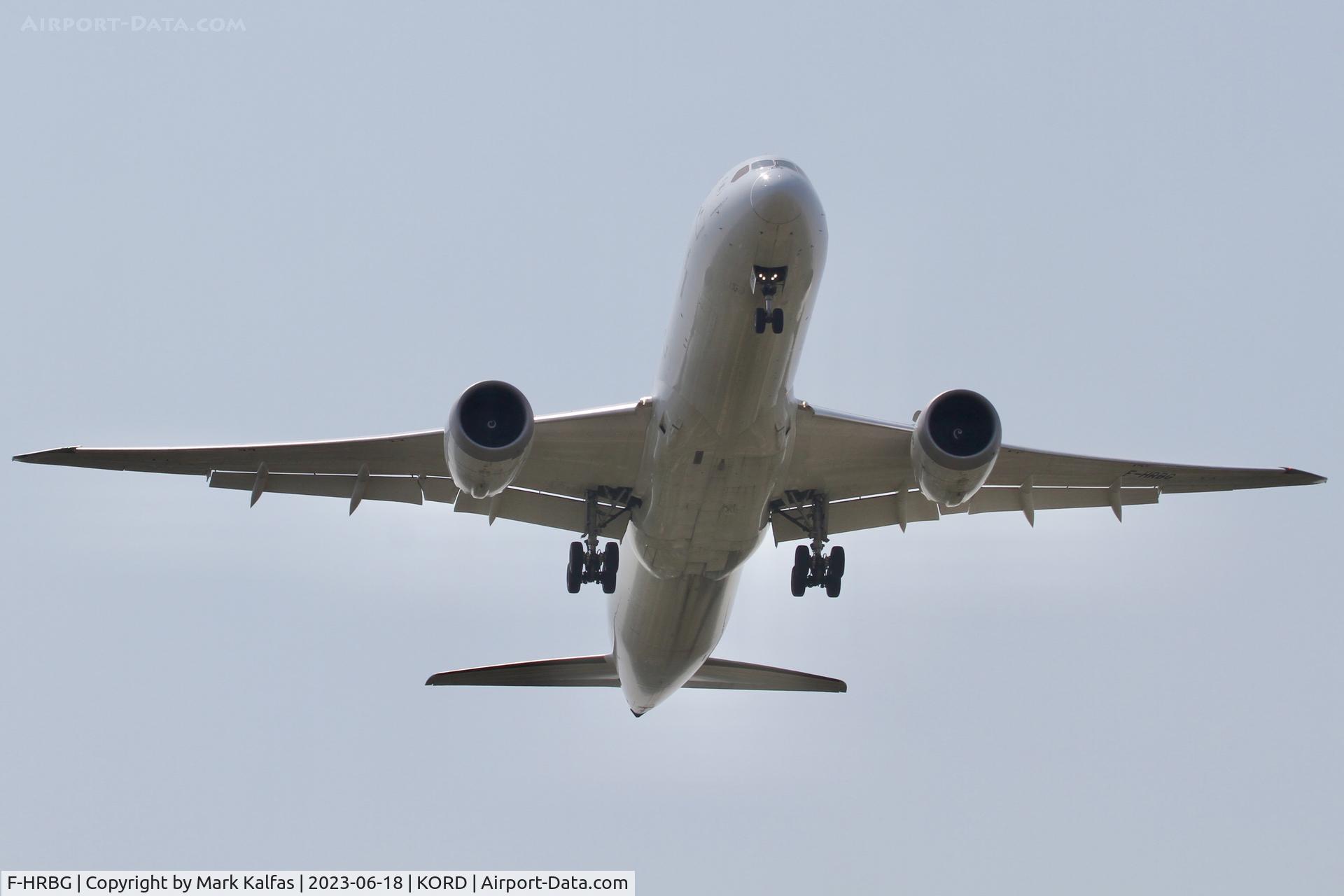 F-HRBG, 2018 Boeing 787-9 Dreamliner Dreamliner C/N 42490, Air France B789 F-HRBG operating as ARF136 from CDG to ORD, on approach to 10L KORD.