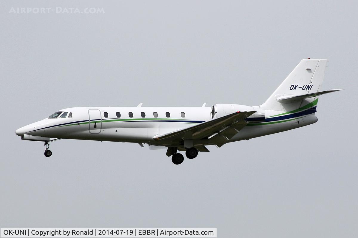 OK-UNI, 2007 Cessna 680 Citation Sovereign C/N 680-0139, at bru