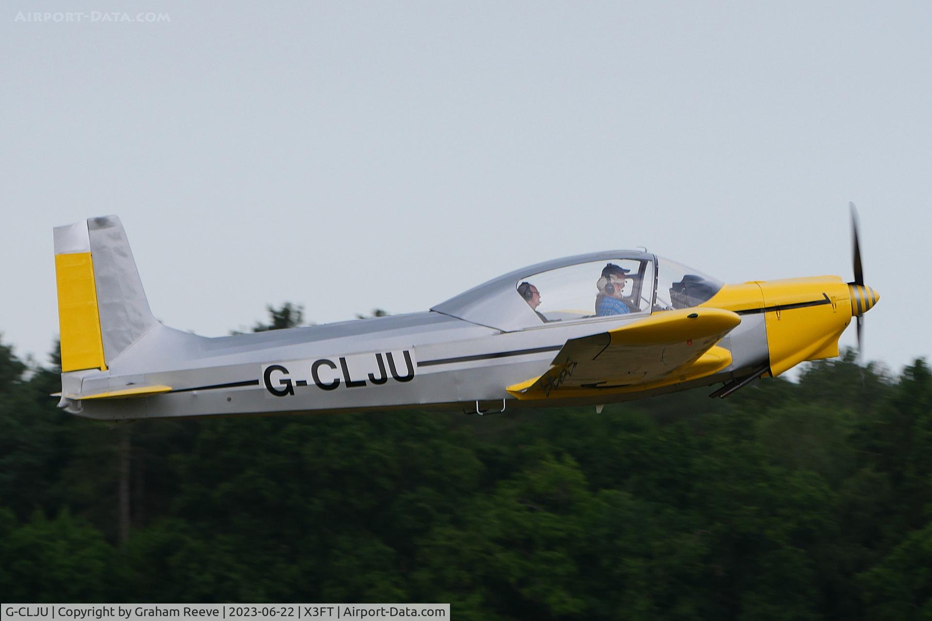G-CLJU, 1961 Wassmer WA-40 Super IV C/N 30, Departing from Felthorpe.